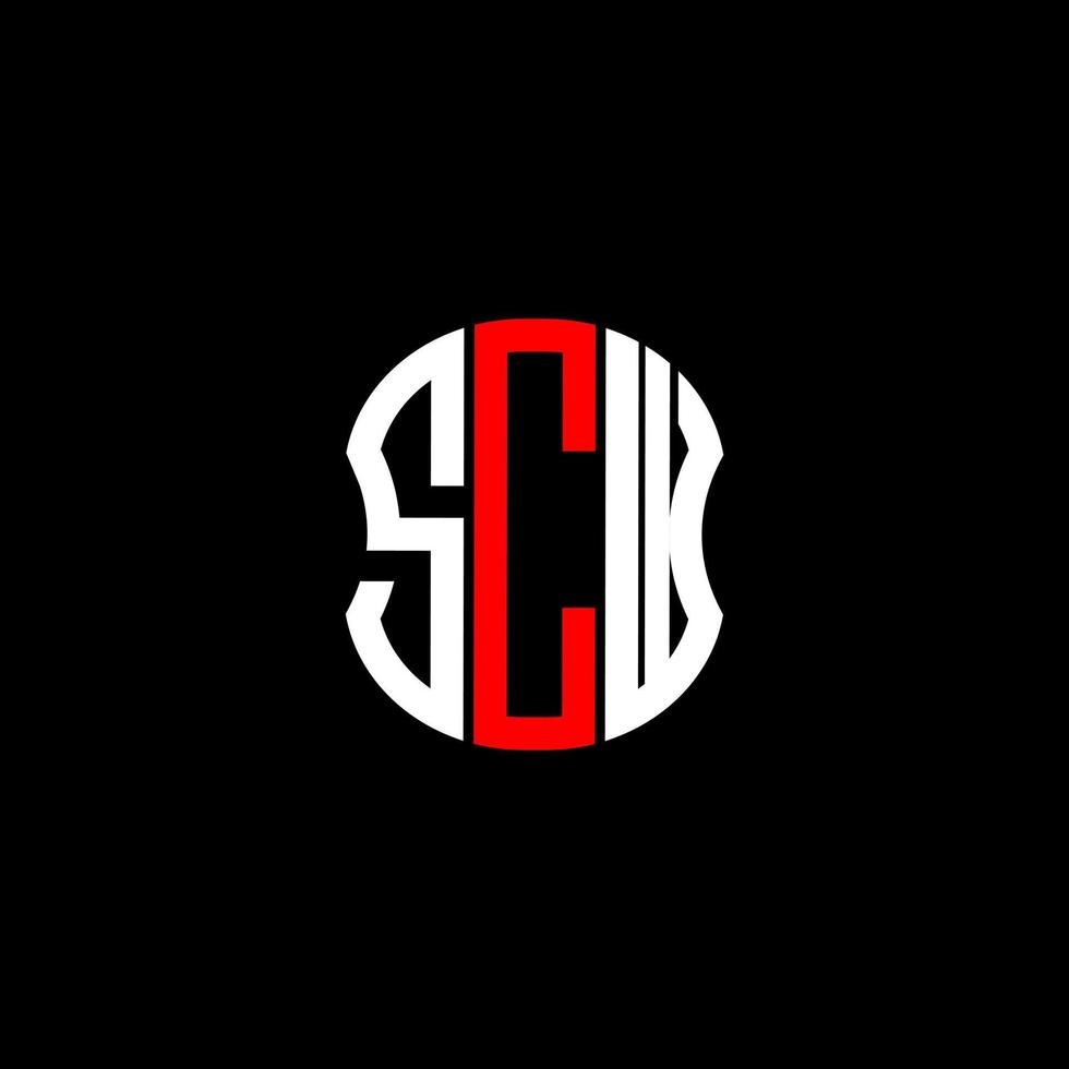 SCW letter logo abstract creative design. SCW unique design vector