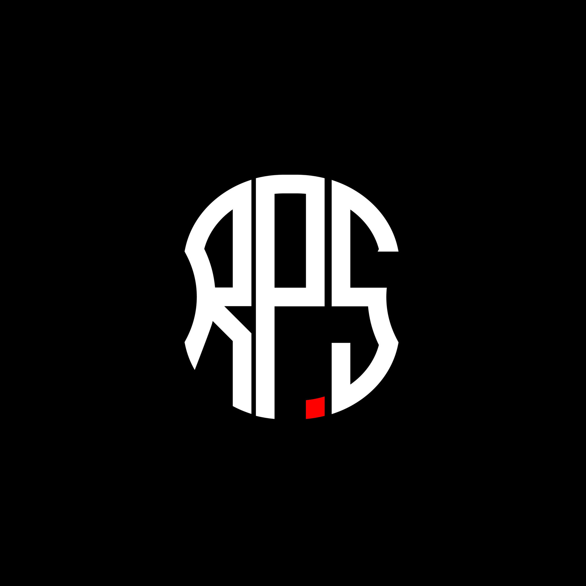 RPS letter logo abstract creative design. RPS unique design 14267092