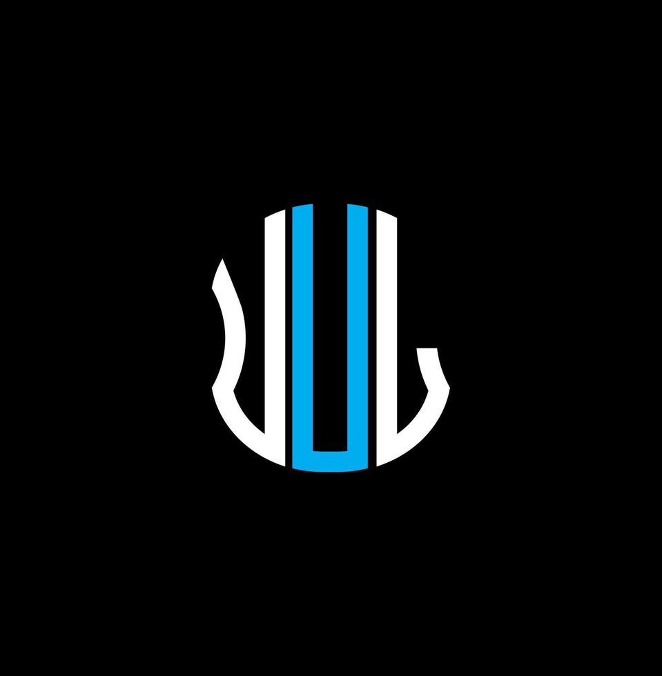 Diseño creativo abstracto del logotipo de la letra uul. uul diseño único vector