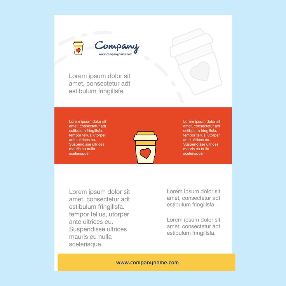Template layout for Juice glass comany profile annual report presentations leaflet Brochure Vector Background
