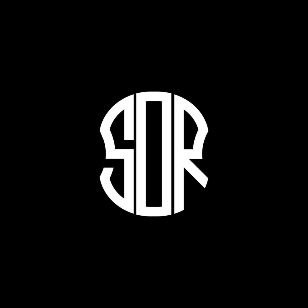 diseño creativo abstracto del logotipo de la letra sdr. diseño único sdr vector