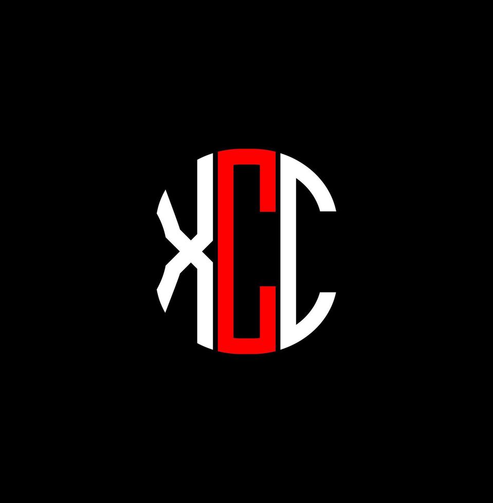 diseño creativo abstracto del logotipo de la letra xcc. diseño único xcc vector