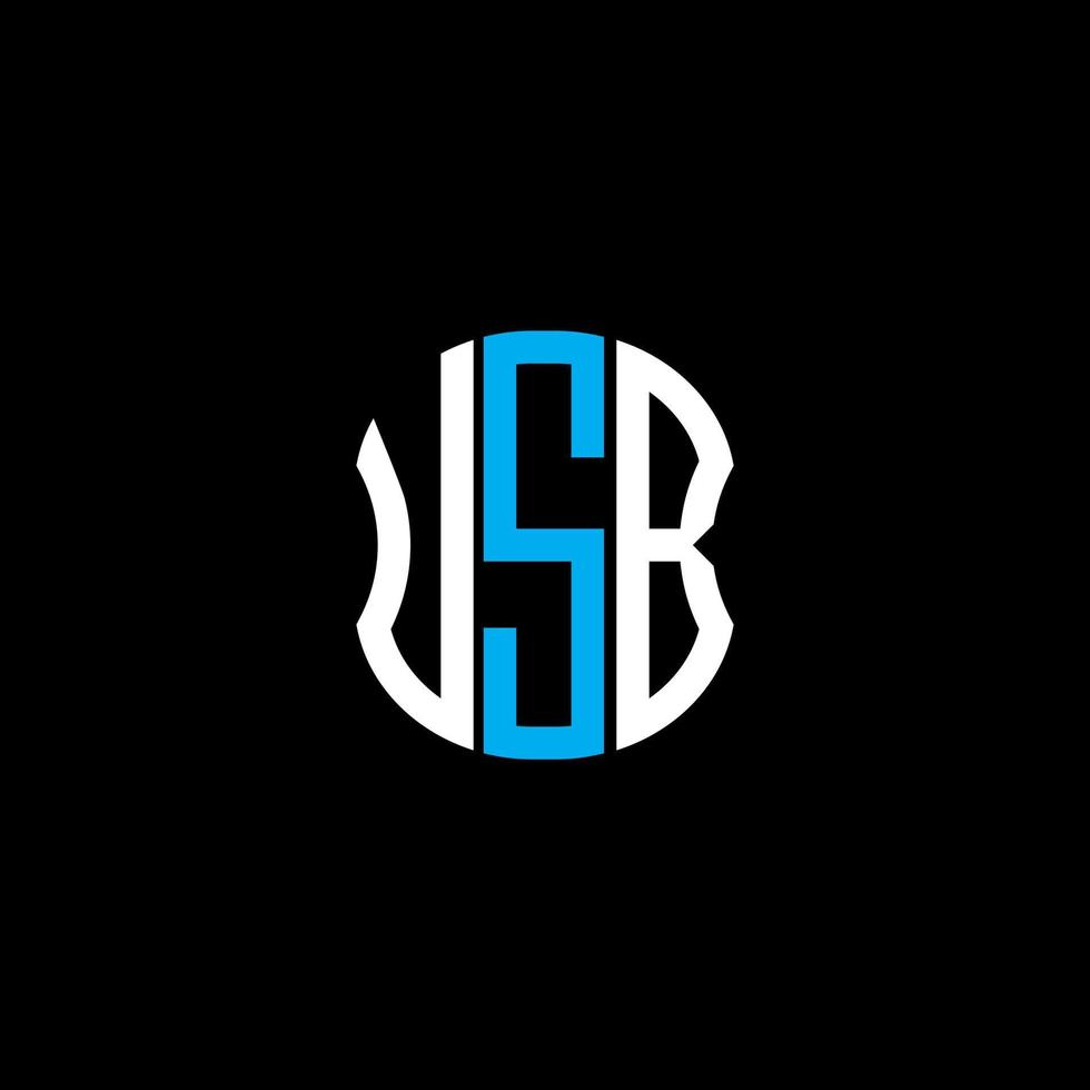 USB letter logo abstract creative design. USB unique design vector