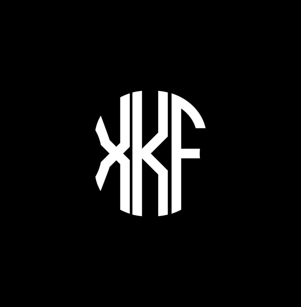 Diseño creativo abstracto del logotipo de la letra xkf. diseño único xkf vector