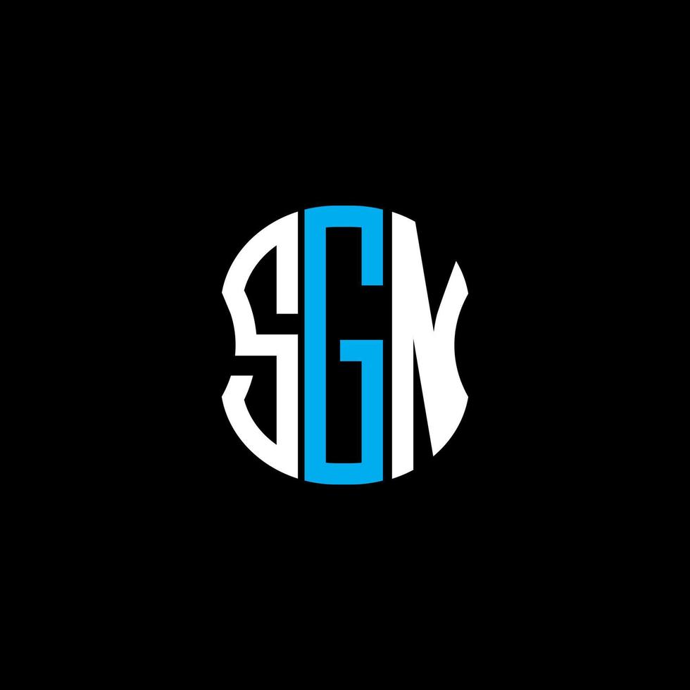 diseño creativo abstracto del logotipo de la letra sgn. diseño unico vector