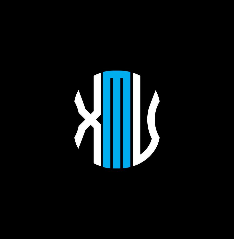 XMU letter logo abstract creative design. XMU unique design vector