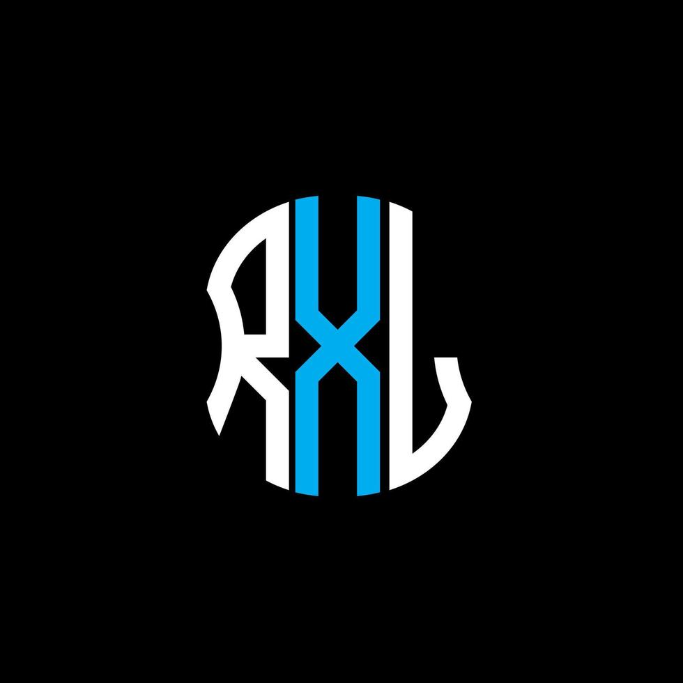 diseño creativo abstracto del logotipo de la letra rxl. diseño único rxl vector