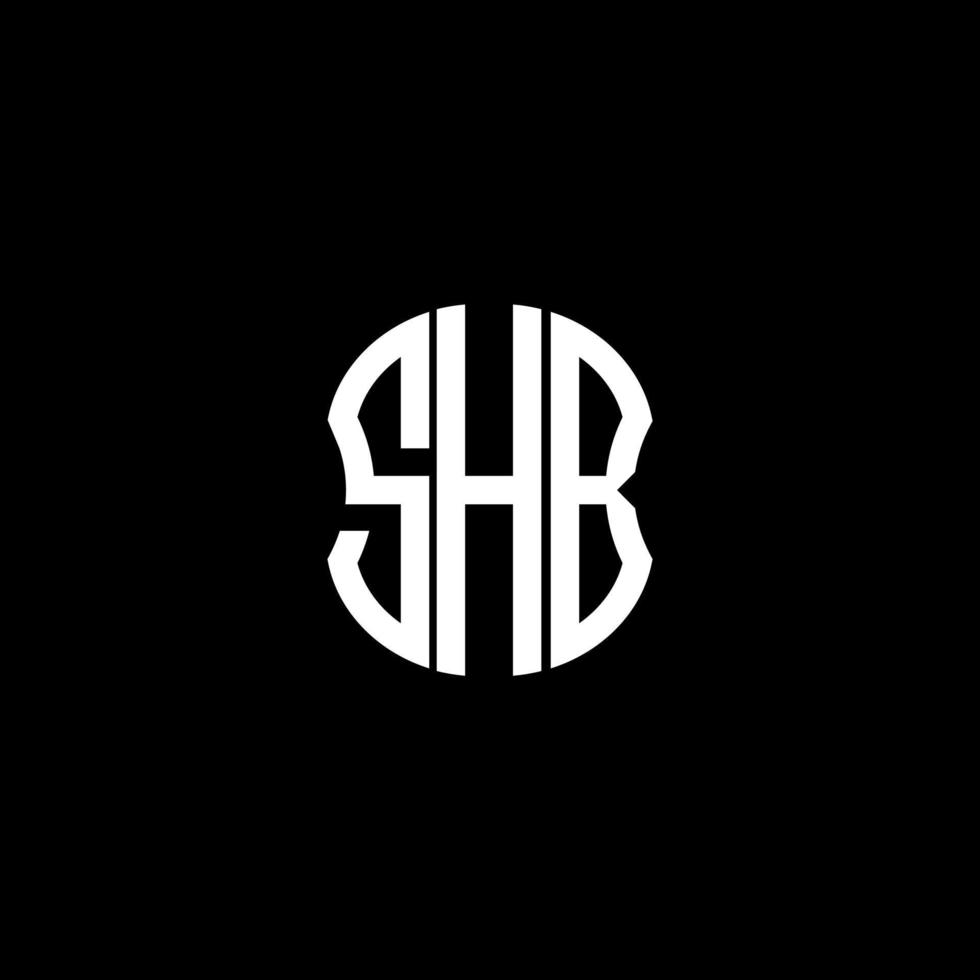 diseño creativo abstracto del logotipo de la letra shb. diseño único shb vector