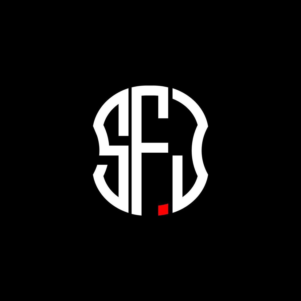 diseño creativo abstracto del logotipo de la letra sfj. diseño único sfj vector
