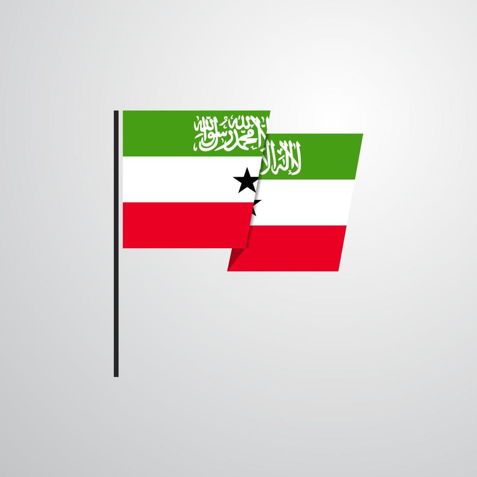 Somaliland waving Flag design vector