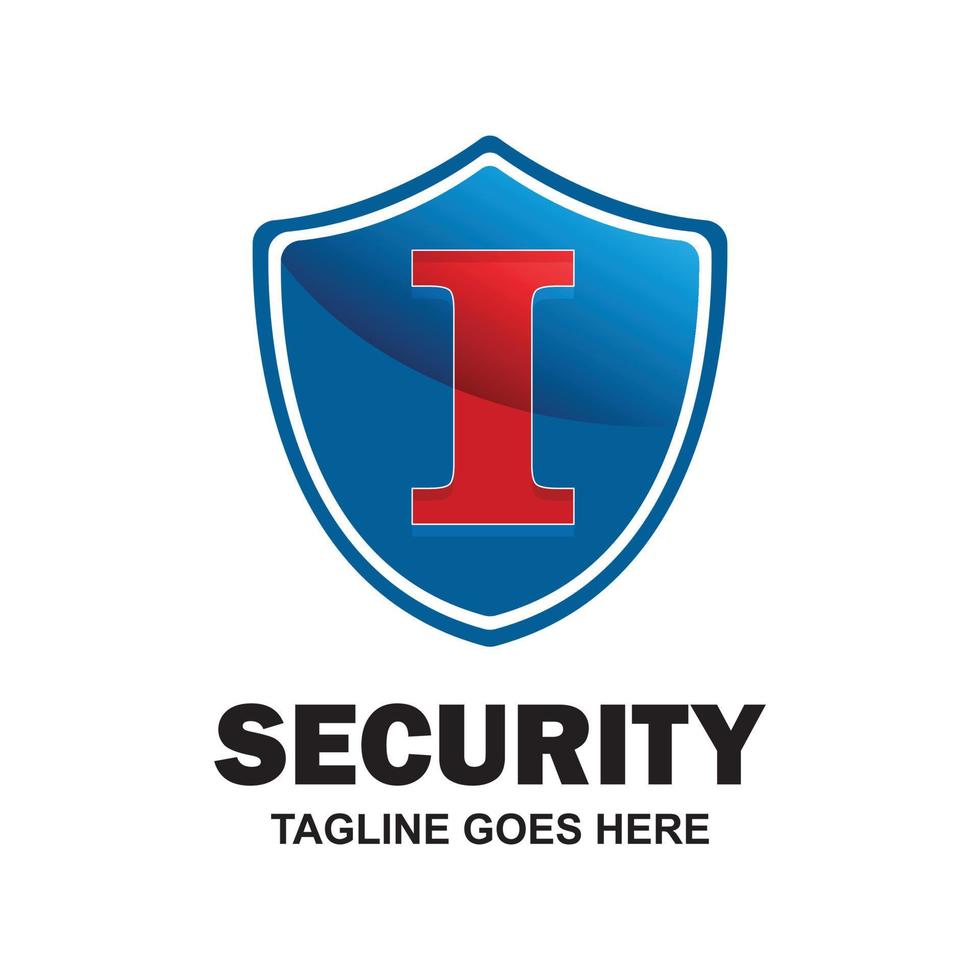 Alphabetical logo of security compnay and typography vector