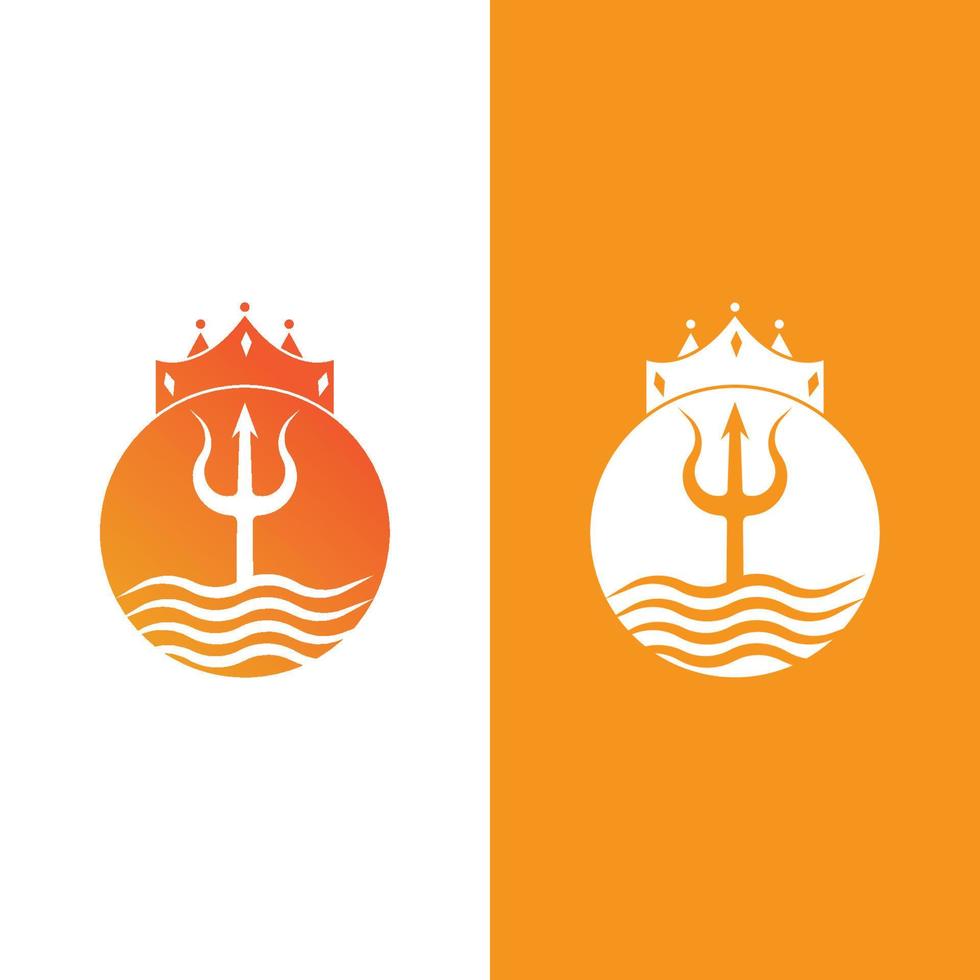 Trident logo template vector icon