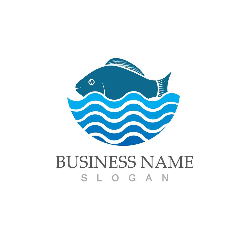 Fish logo template creative vector