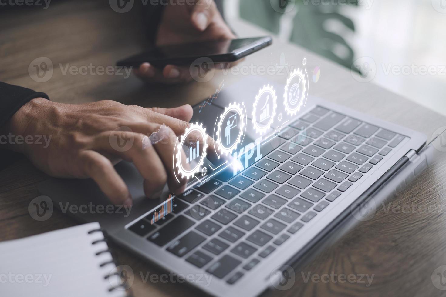 KPI Key Performance Indicator Business Internet Technology Concept. photo