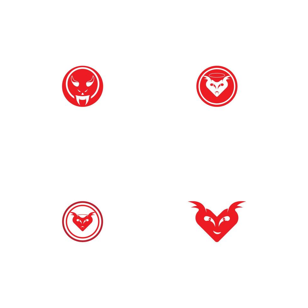 Devil logo vector design and symbol icon illustration
