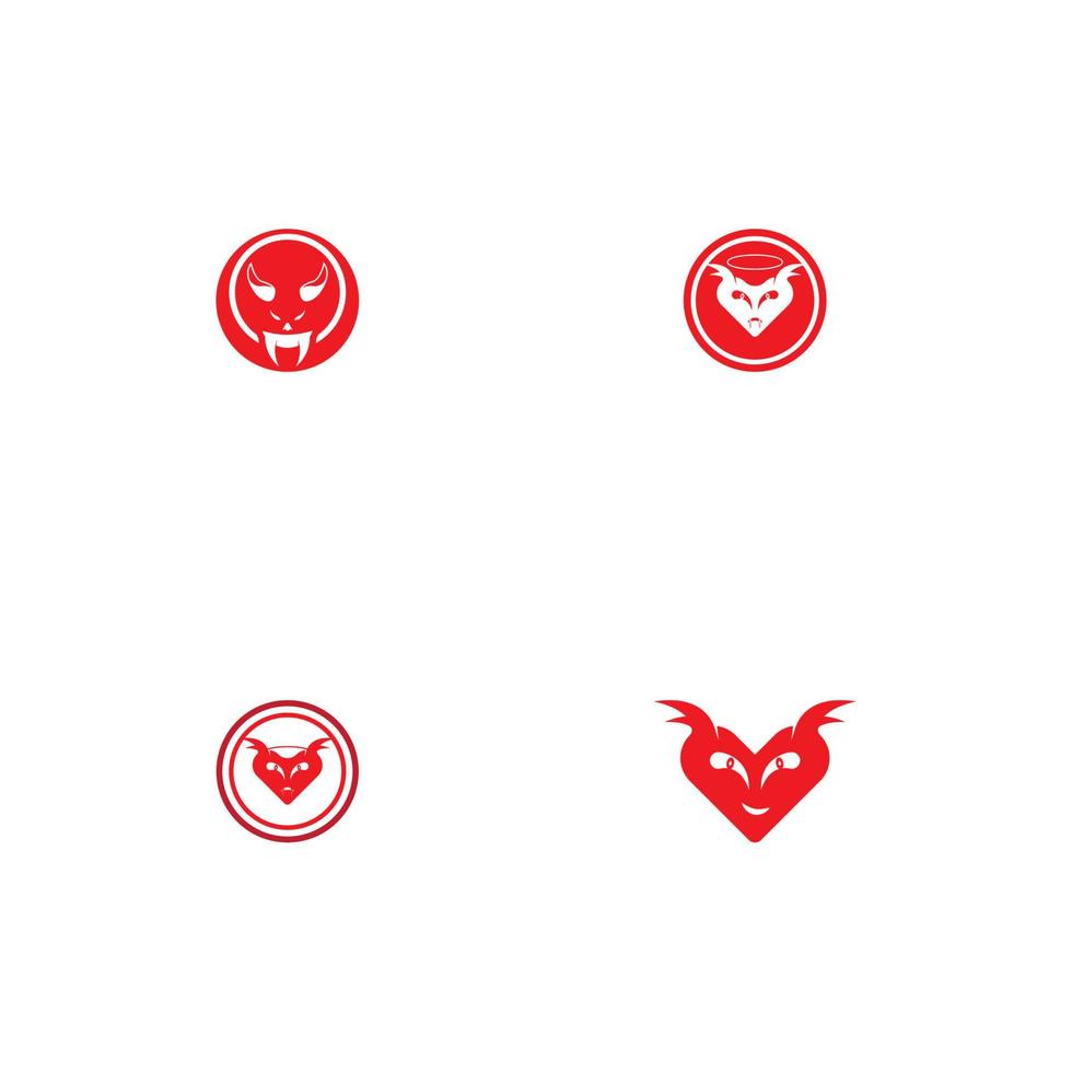 Devil logo vector design and symbol icon illustration