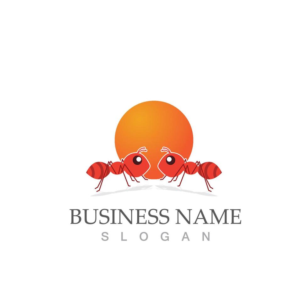 Ant logo  symbol icon vector illustration design