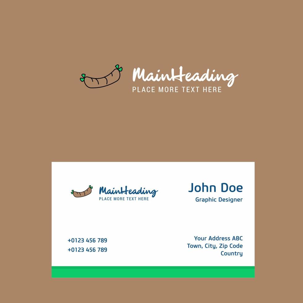 Hot dog logo Design with business card template Elegant corporate identity Vector