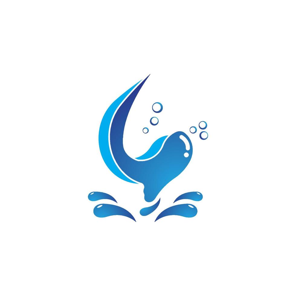 Water drop logo template vector