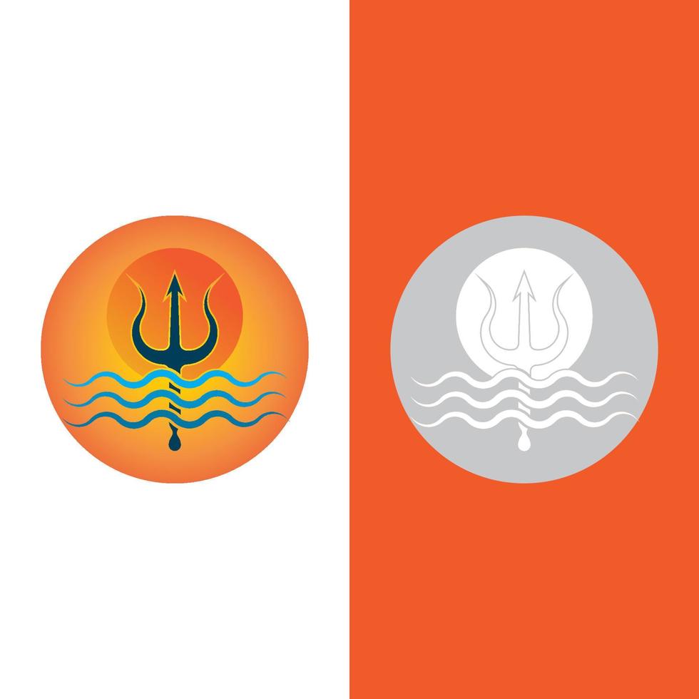 Trident logo template vector icon