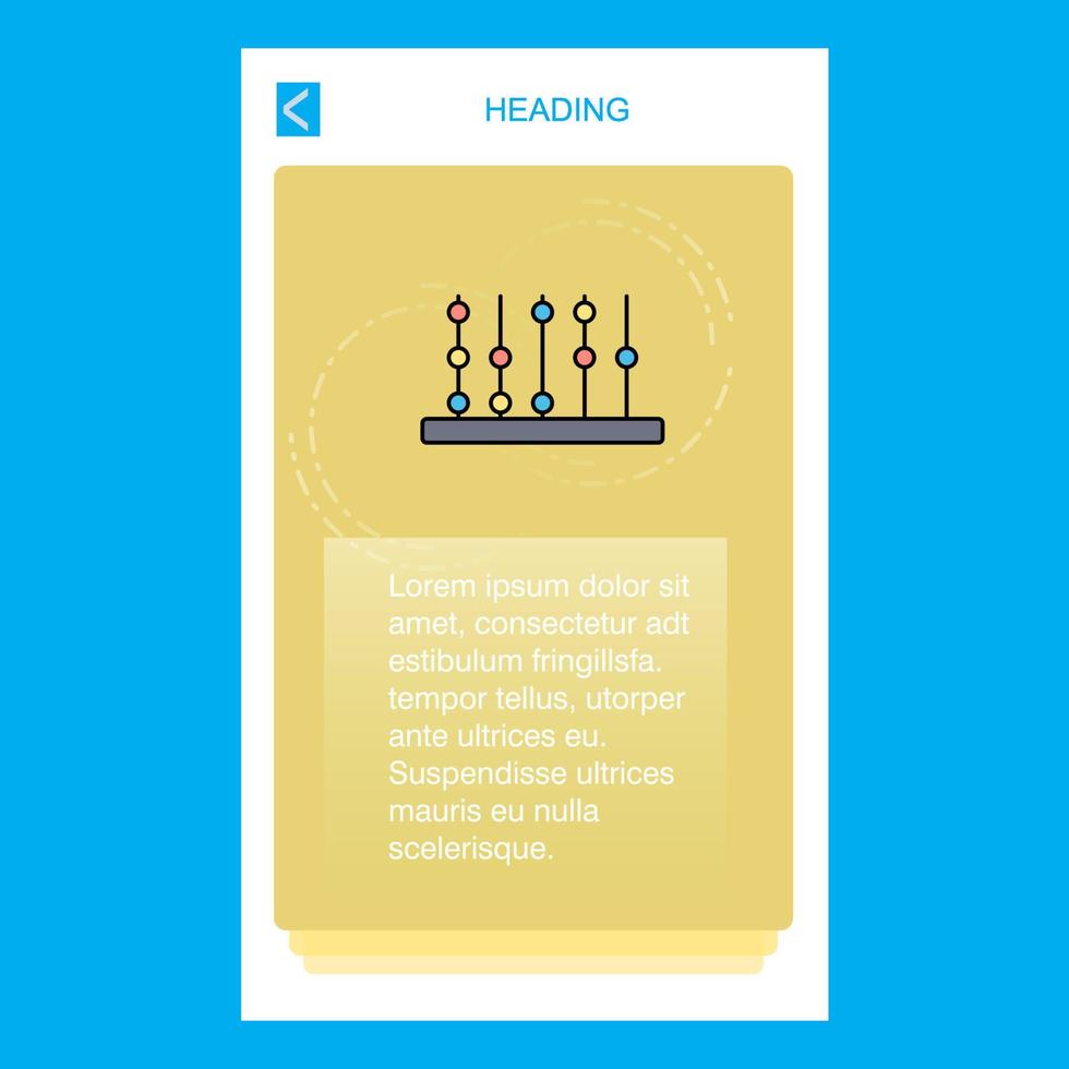Abacus mobile vertical banner design design Vector