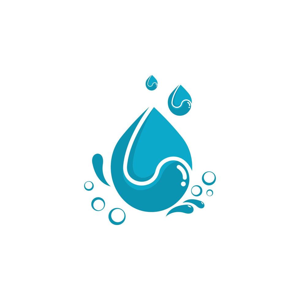 Water drop logo template vector