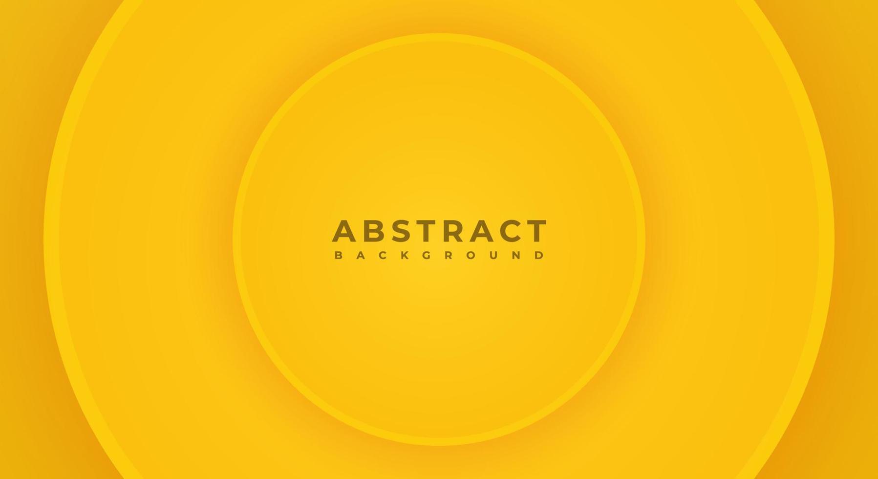 Abstract 3D Background Circle Yellow Papercut Layer with Copy Space for Text or Message vector