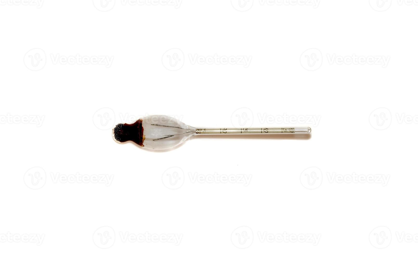 hydrometer, sugar meter, determines the Specific Gravity of Liquids isolated on white background