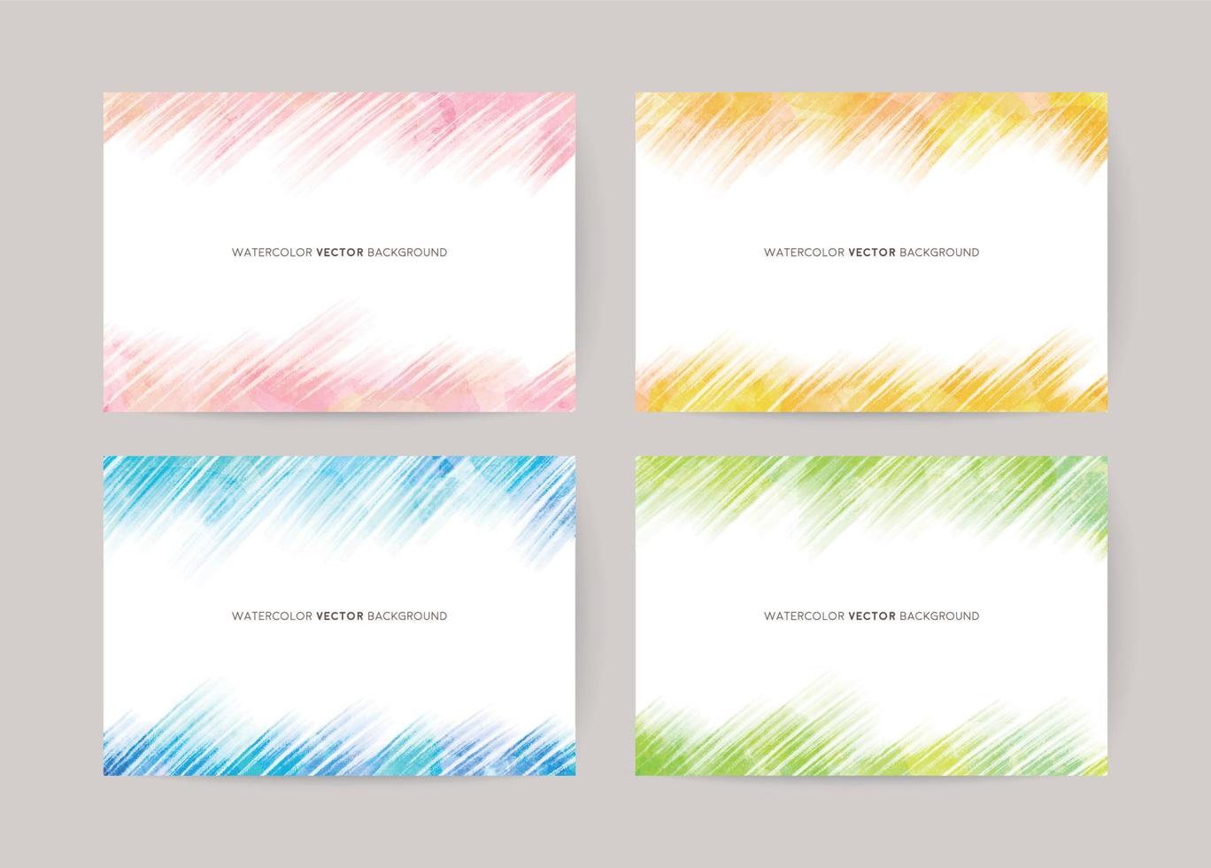 vector colorful watercolor abstract background set. card for greetings, invitation, wedding