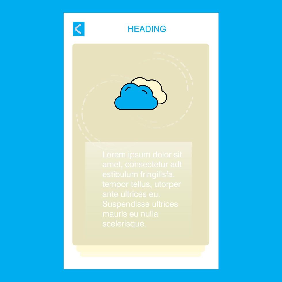 Clouds mobile vertical banner design design Vector