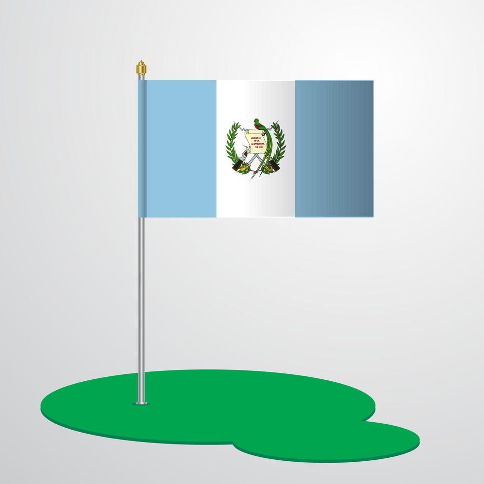 Guatemala Flag Pole vector