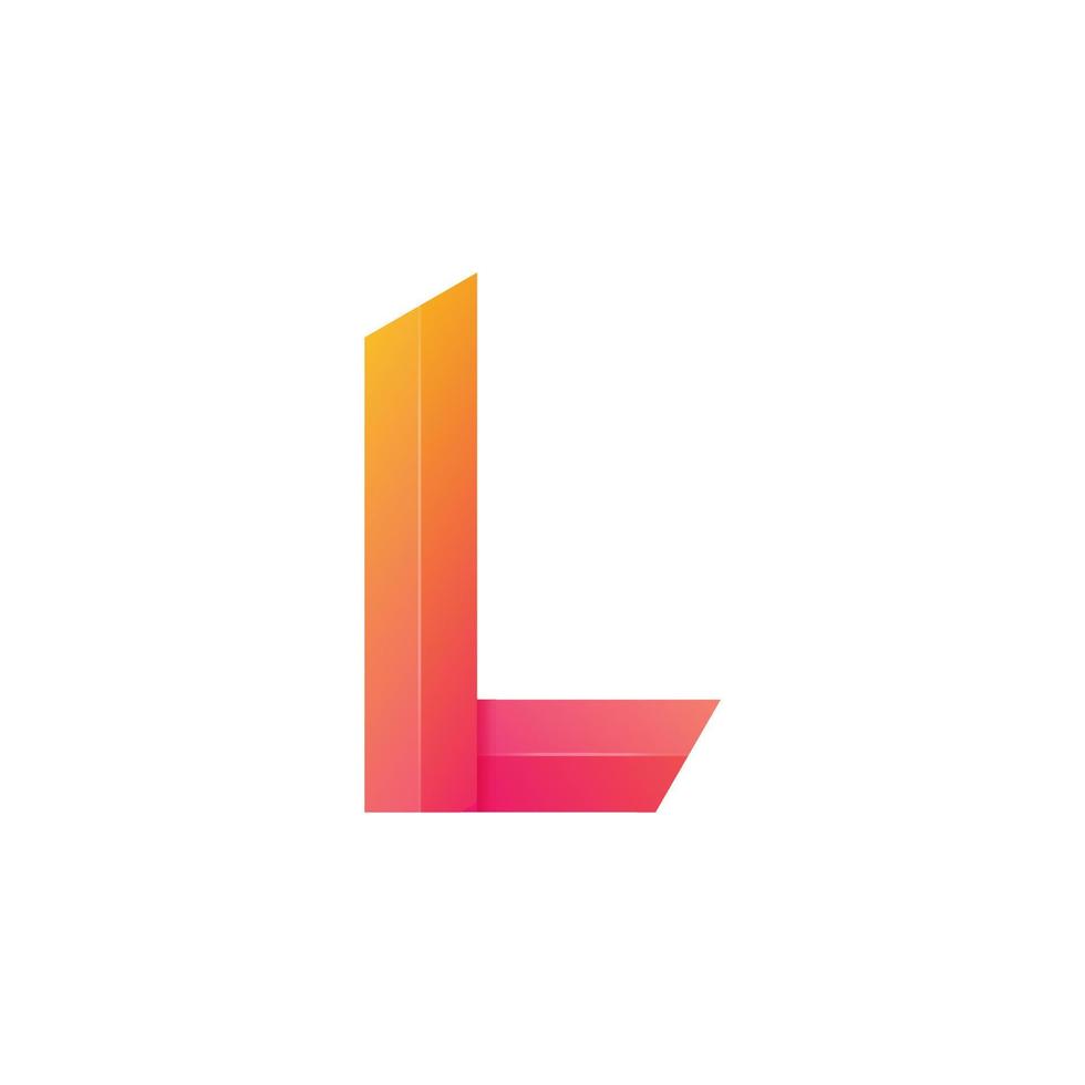 Letter L Logo Gradient Colorful Style for Company Business or Personal Branding vector