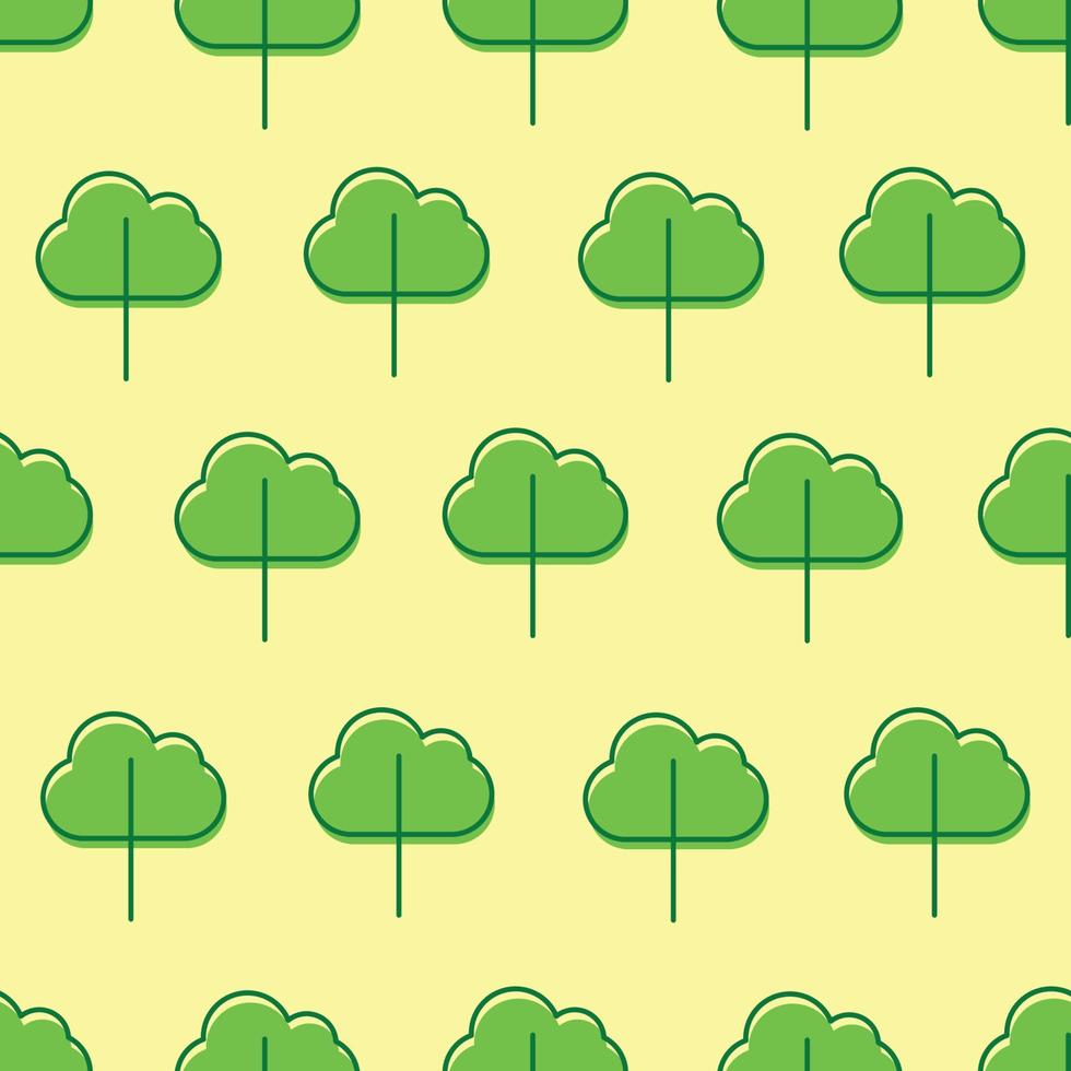 Tree icon with ecology concept seamless pattern background for template, poster vector