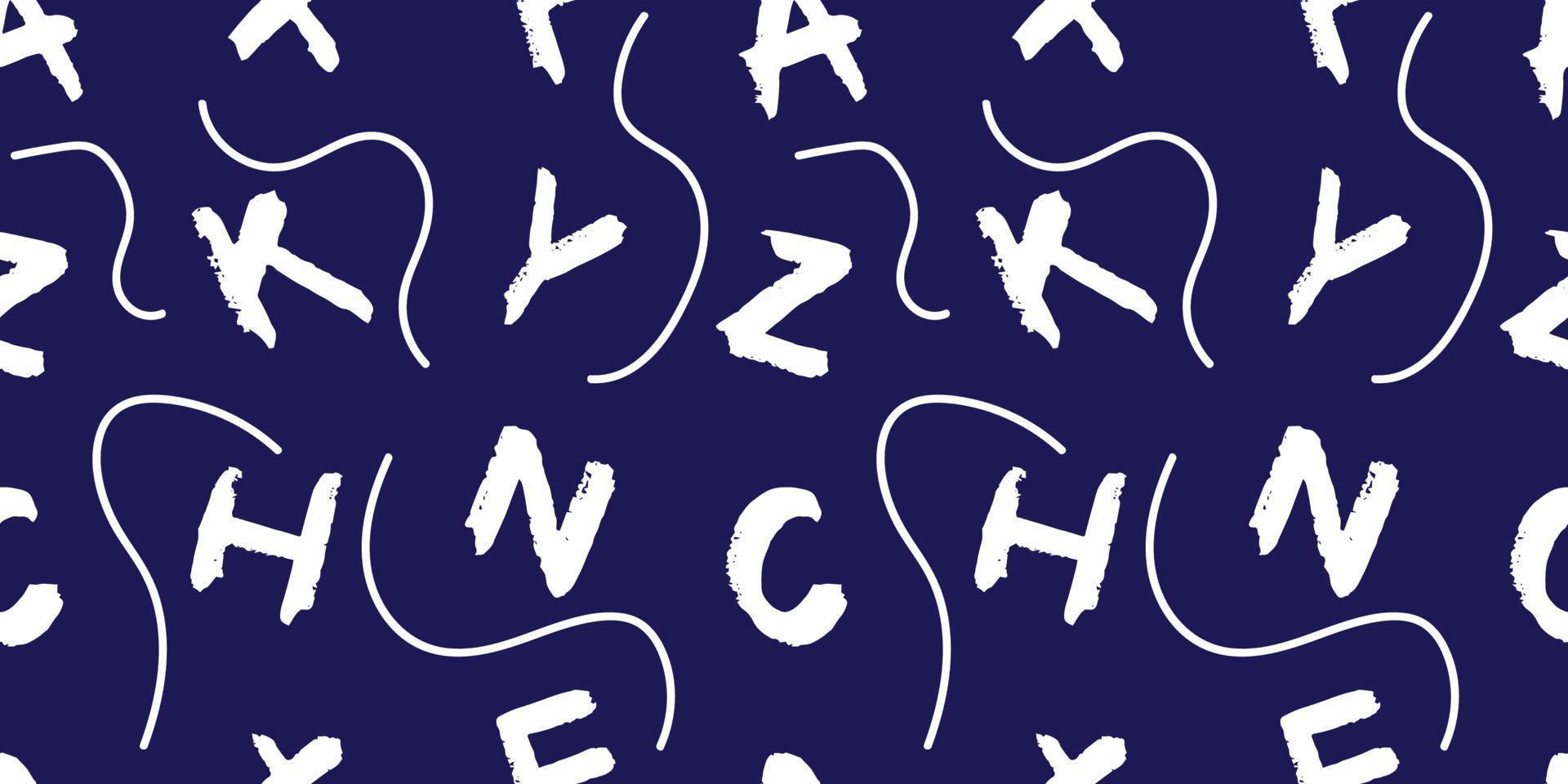 Alphabet seamless pattern background for wrapping, poster, media vector