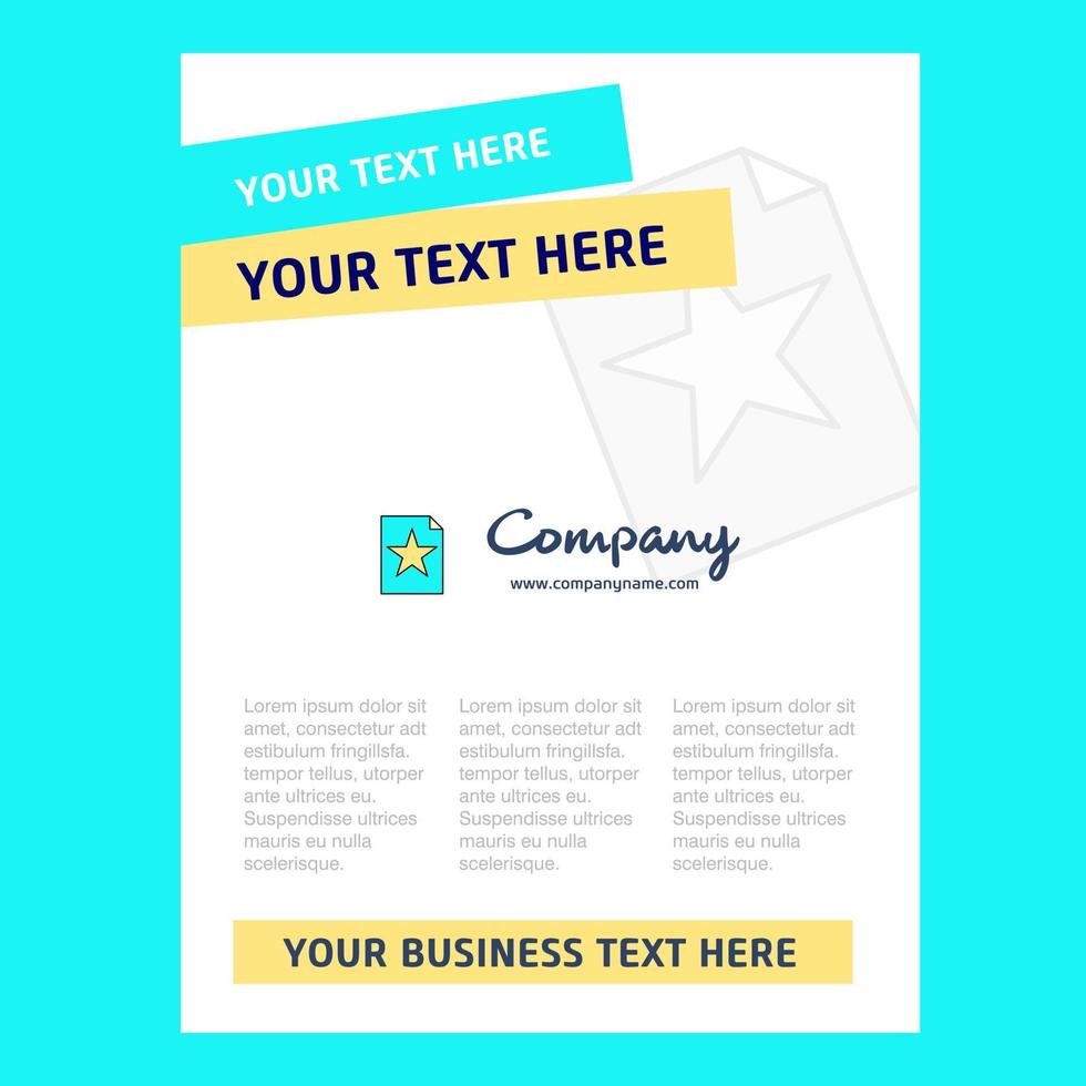 Text file Title Page Design for Company profile annual report presentations leaflet Brochure Vector Background