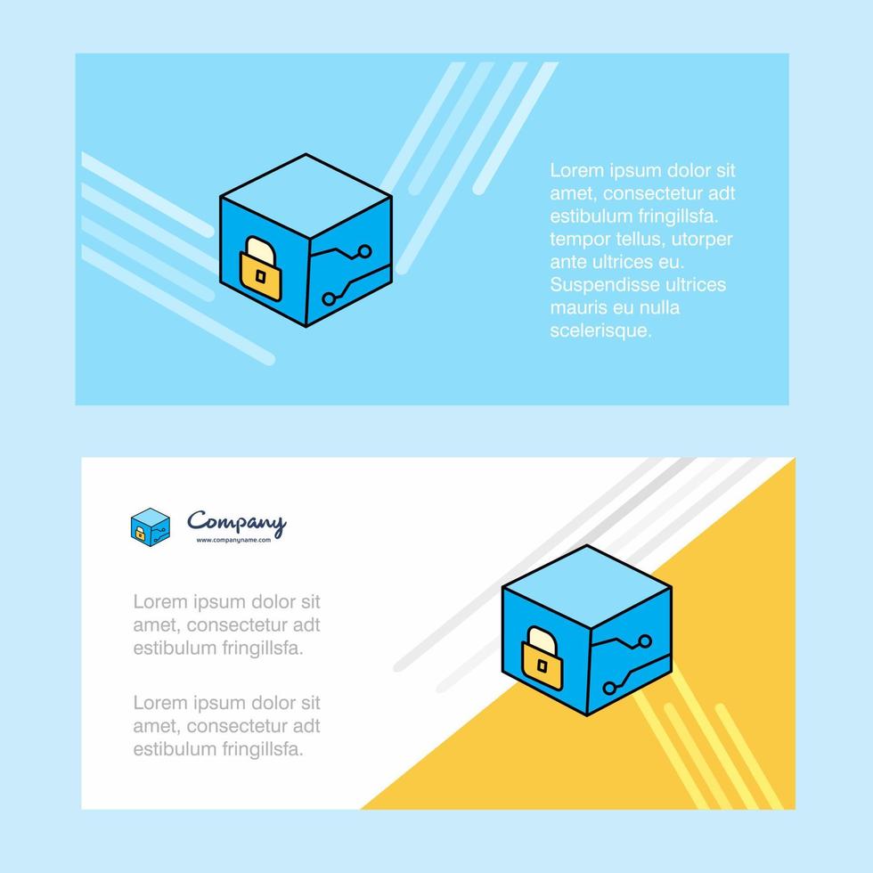 Cube abstract corporate business banner template horizontal advertising business banner vector