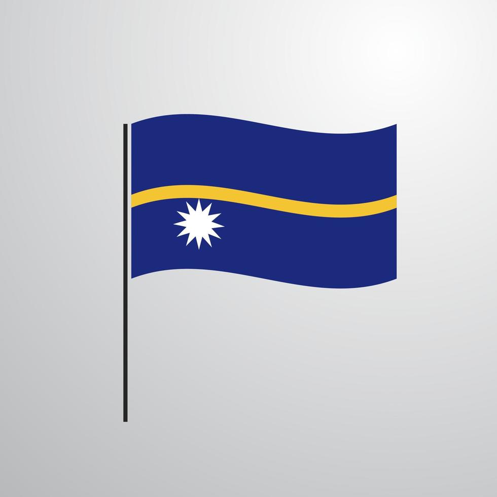 Nauru waving Flag vector