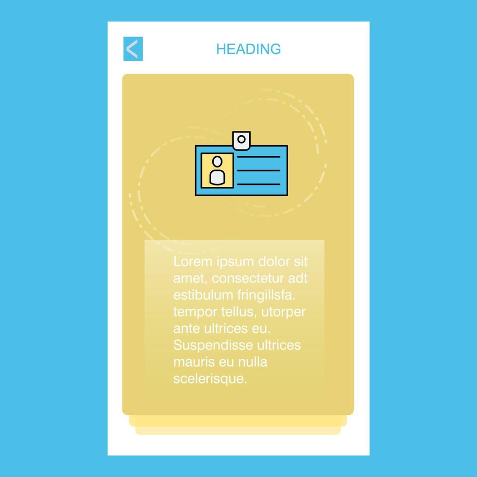 Id card mobile vertical banner design design Vector