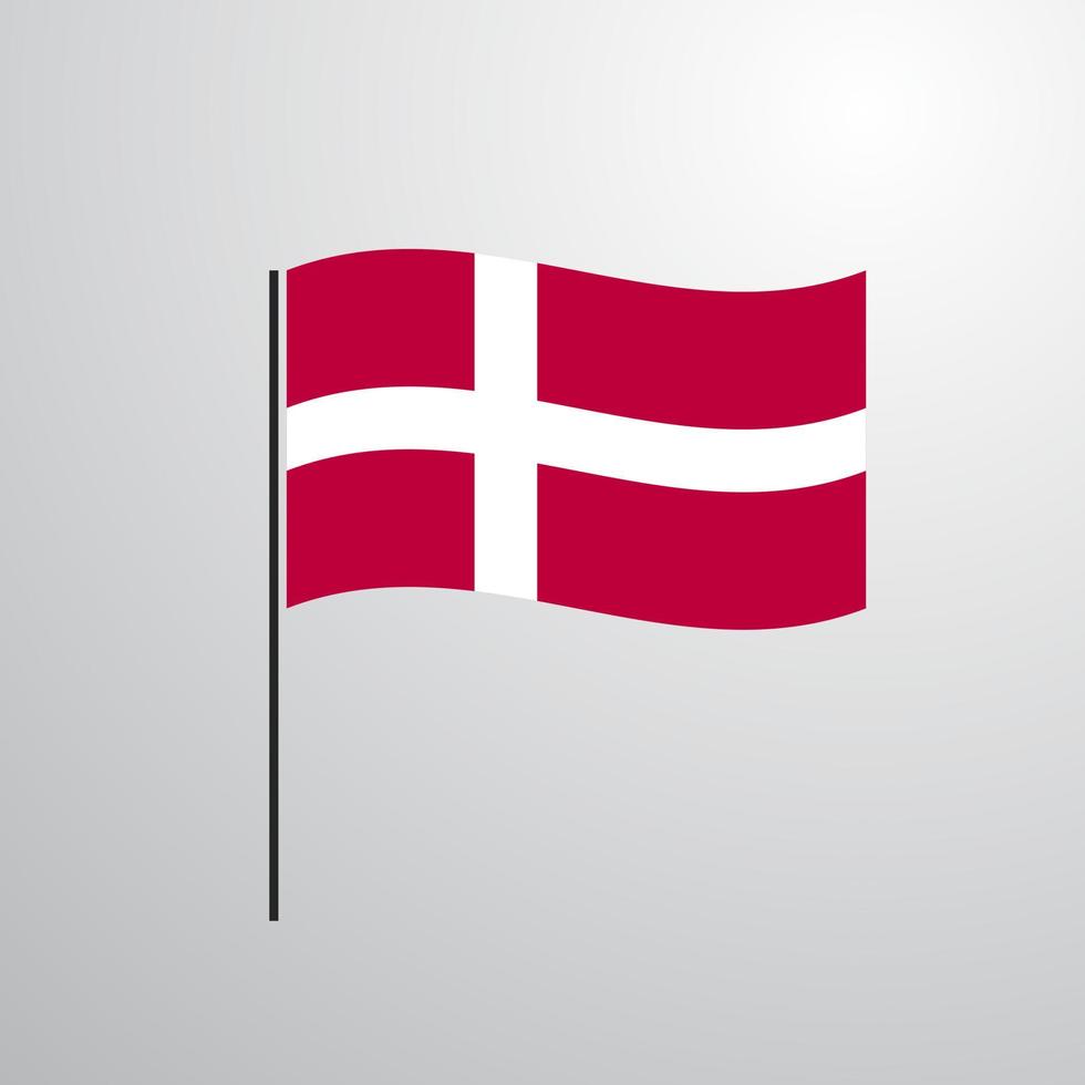 Denmark waving Flag vector