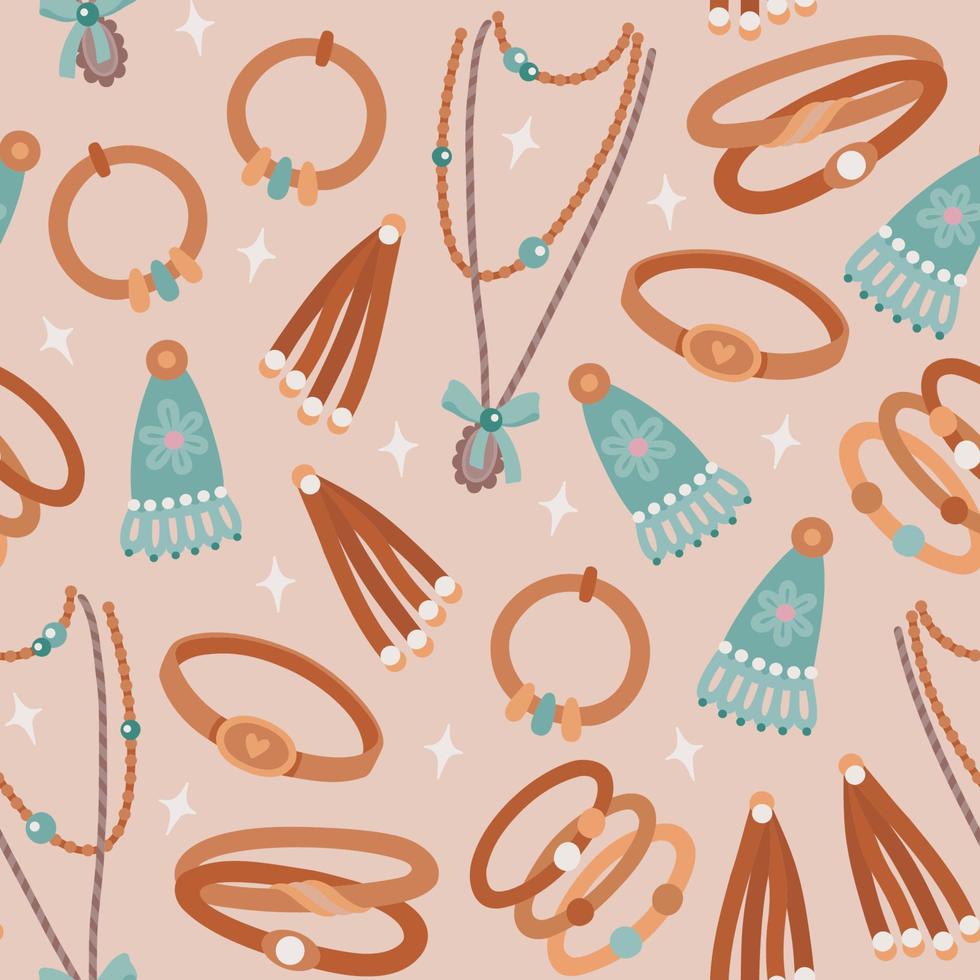 patrón de joyería boho vector