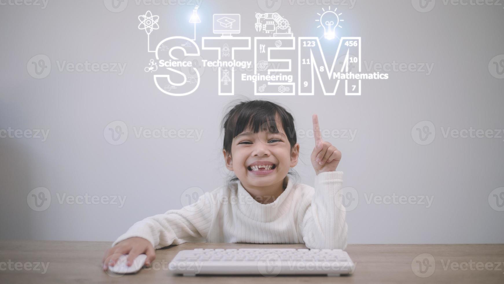 STEM Education Concept, STEM. Science Technology Engineering Math. Sci-Tech. Tech. Education concept. photo