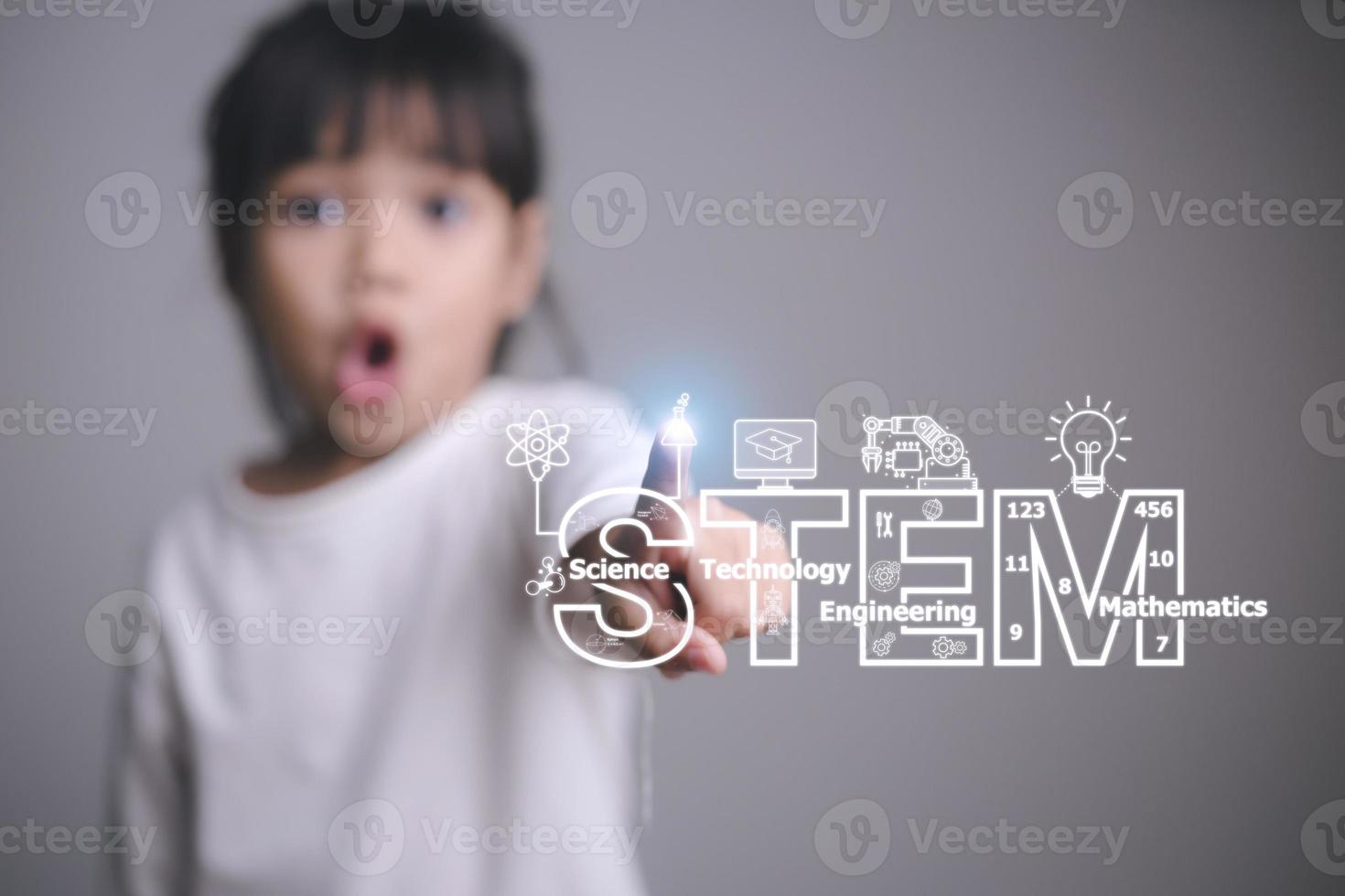 STEM Education Concept, STEM. Science Technology Engineering Math. Sci-Tech. Tech. Education concept. photo