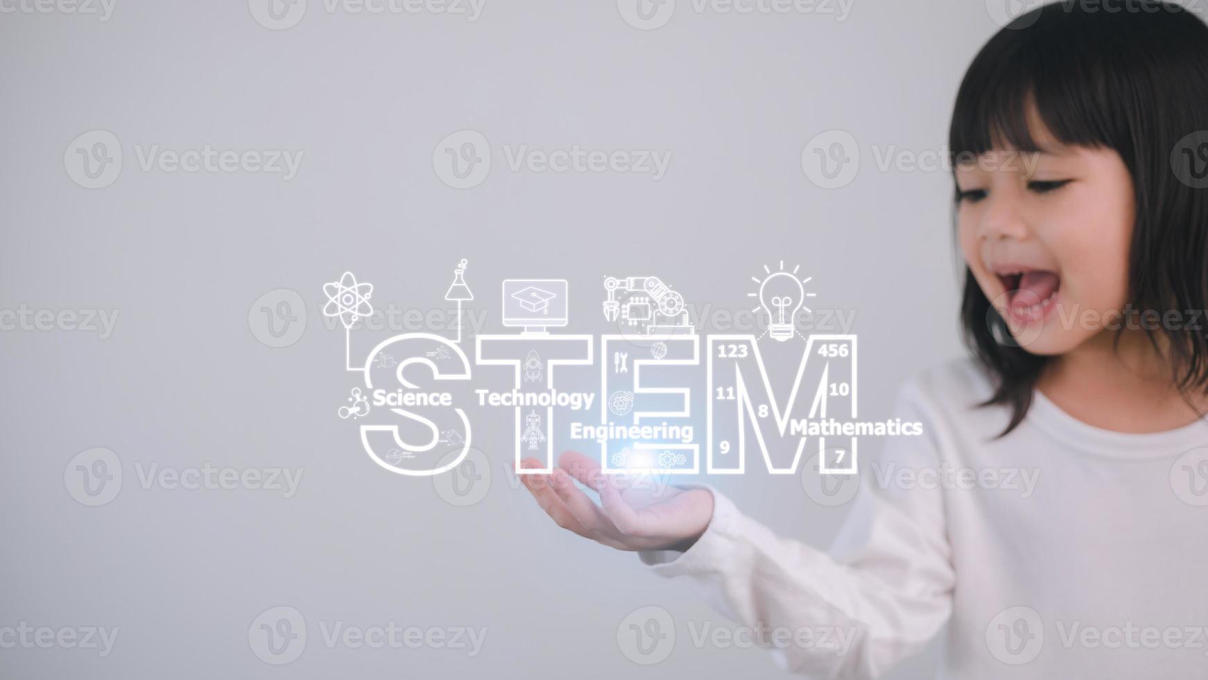 STEM Education Concept, STEM. Science Technology Engineering Math. Sci-Tech. Tech. Education concept. photo