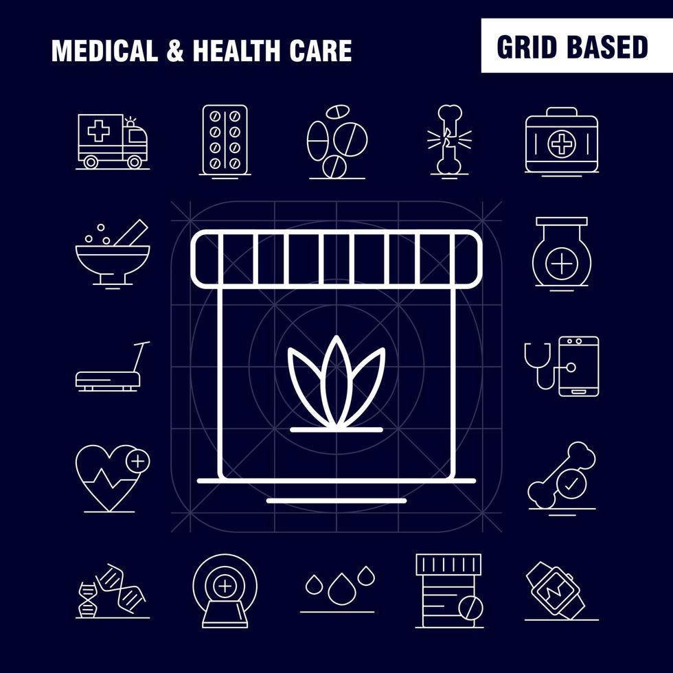 Medical And Health Care Line Icon for Web Print and Mobile UXUI Kit Such as Medical Bone Health Hospital Medical Fitness Gym Machine Pictogram Pack Vector