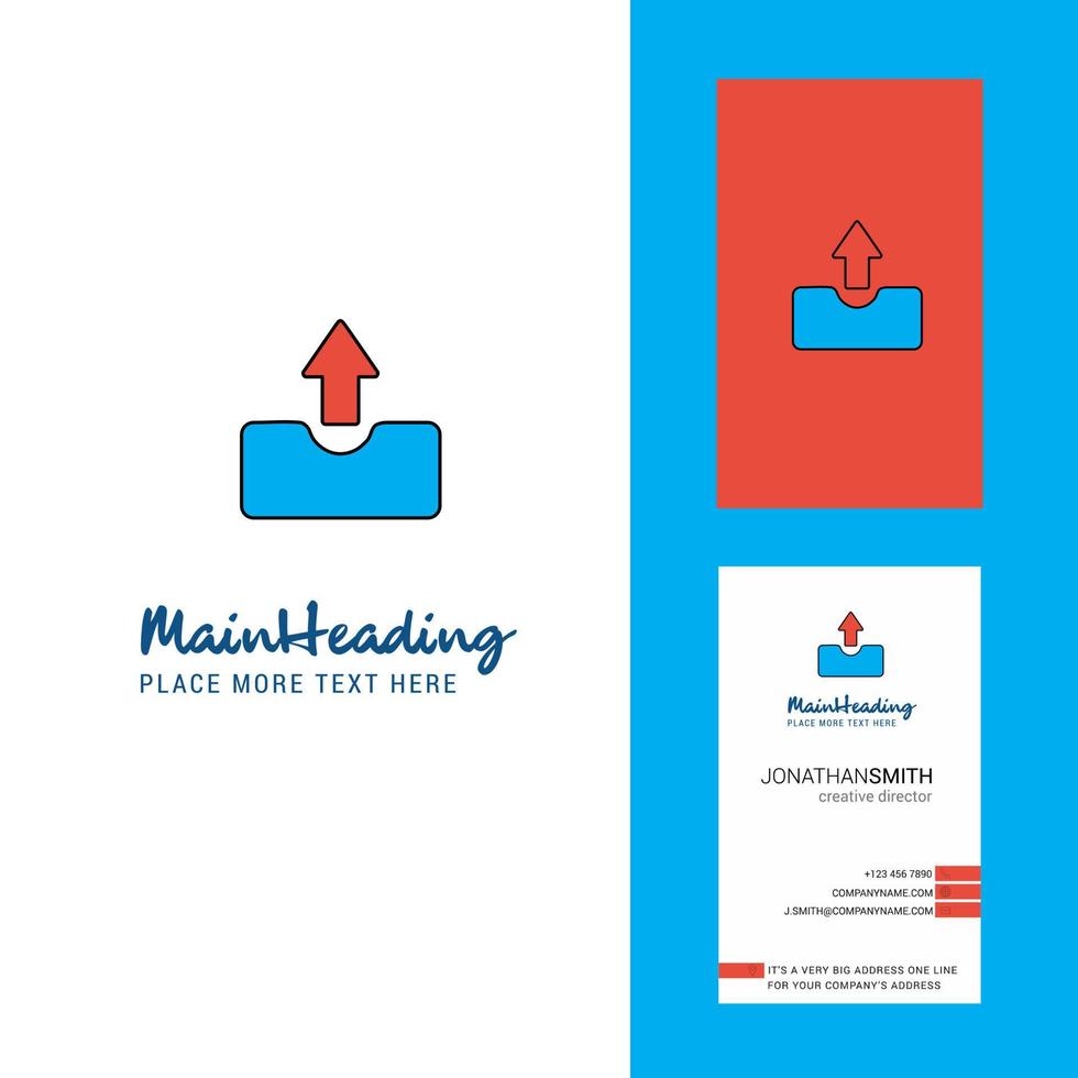 Uploading Creative Logo and business card vertical Design Vector