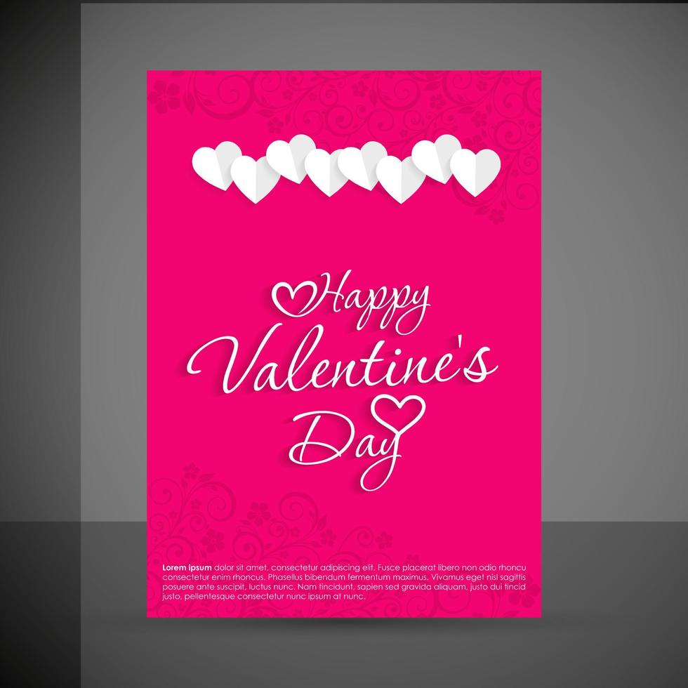 Happy Valentines day Illustration of love Valentines day set Greeting card poster flyer banner design vector