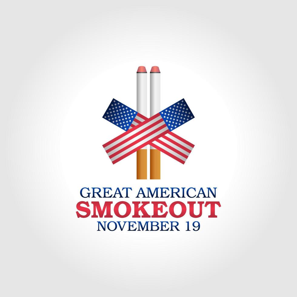 vector graphic of great american smokeout good for great american