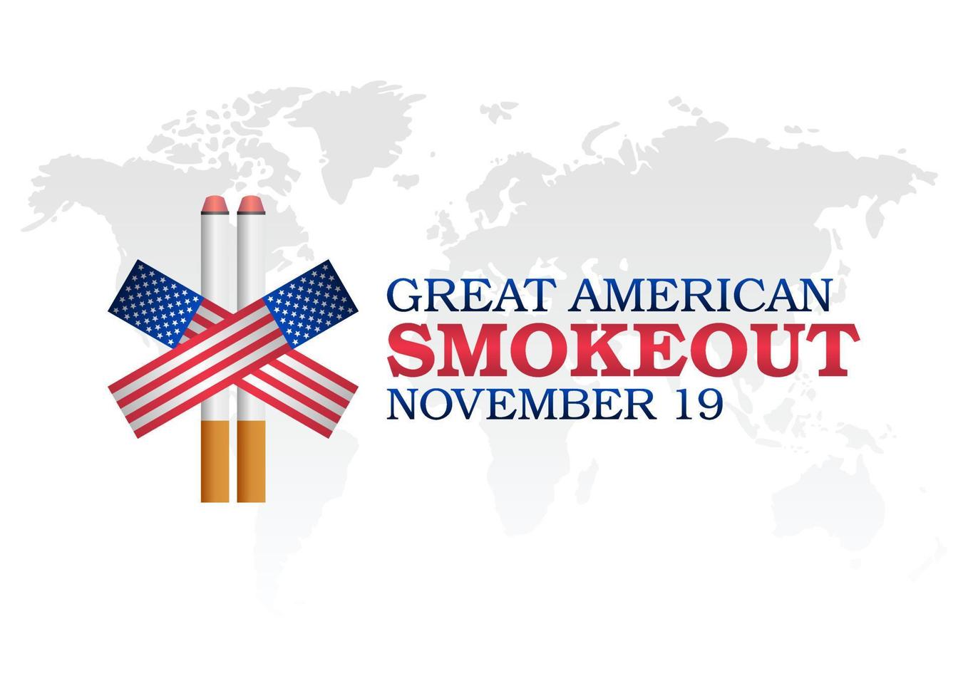 vector graphic of great american smokeout good for great american