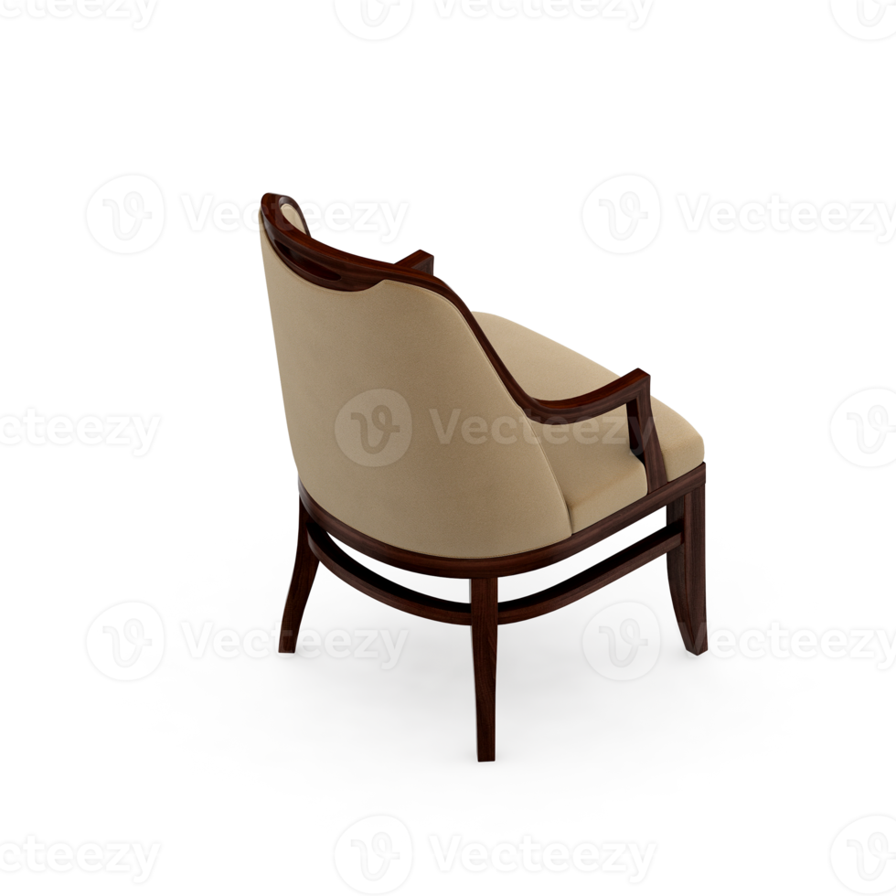 Isometric Chair 3D isolated rendering png