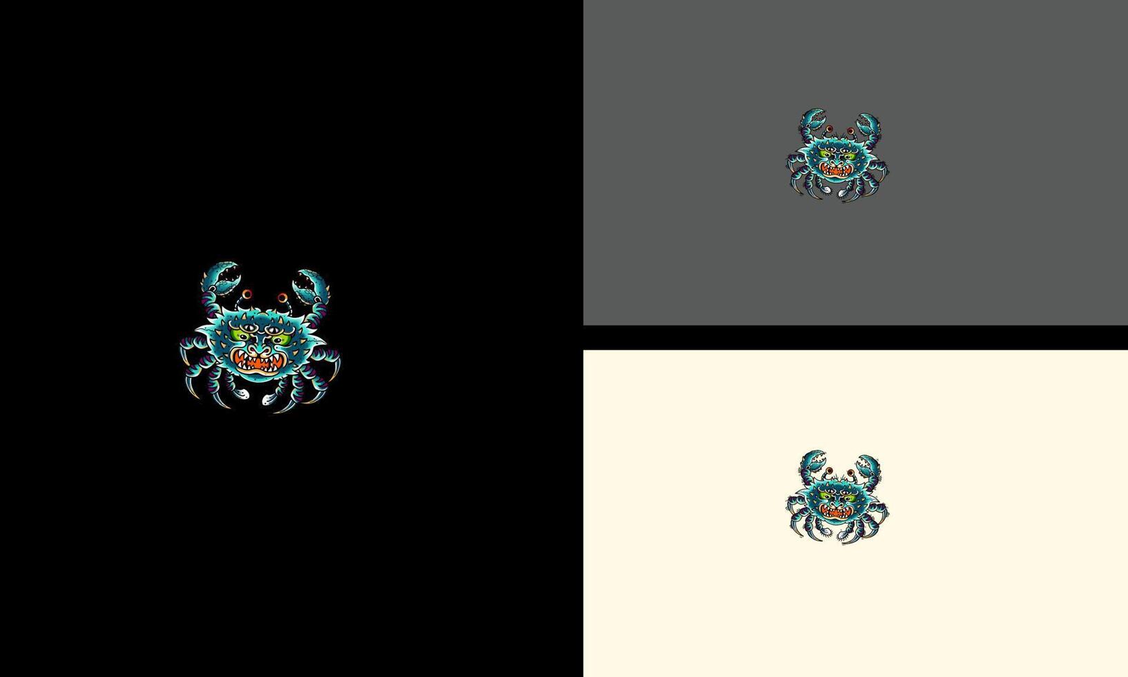 green crab vector illustration artwork design